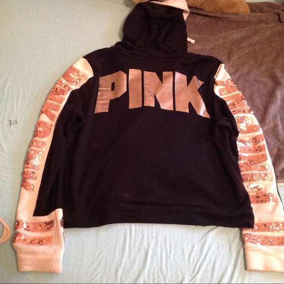 Vs pink bling full zip hoodie - Picture 3 of 5